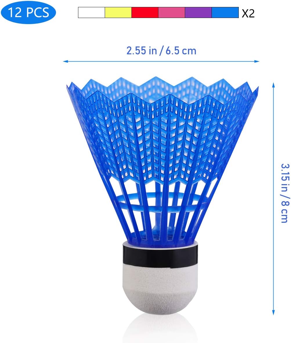 BESPORTBLE Pack of 24 Badminton Shuttlecocks Badminton Plastic Ball Foam Head for Kids Adults Sport Activities Exercise Random Color : Sports & Outdoors