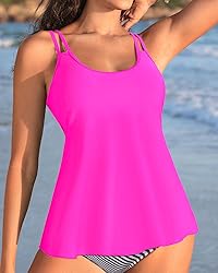 Womens Flowy Tankini Tops Only - Modest Bathing