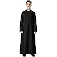 IvyRobes Unisex Adult's Clergy & Pulpit Anglican Cassock with Tab Insert Collar