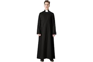 IvyRobes Unisex Adult's Clergy & Pulpit Anglican Cassock with Tab Insert Collar