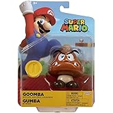World of Nintendo Super Mario 4 Inch Action Figure + Accessory Goomba + Piece