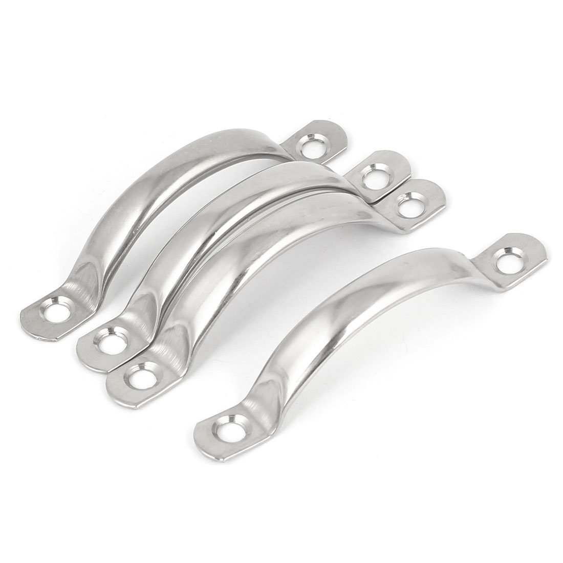 Sourcingmap Drawer Closet 64mm Hole Distance Stainless Steel Bow Shape Pull Handle 4pcs