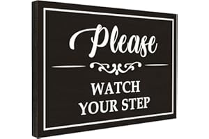 FTONENI Please Watch Your Step Sign, for Indoor/Outdoor Home or Business Use 3.55" x 5.15" (with Strong Adhesive Tape) - PMA011