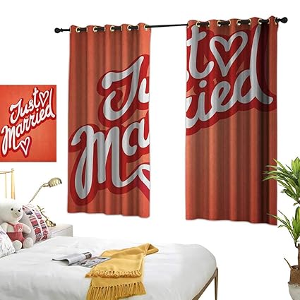 Amazon Com Lswow Bedroom Curtains W55 X L72 Wedding Retro