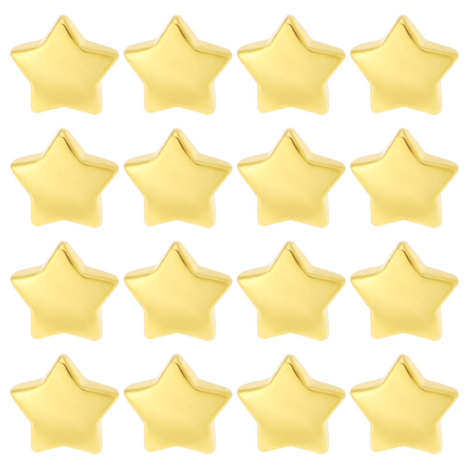 eMagTech 120Pcs Plastic Star Buttons Decorative 3mm Aperture DIY Golden Five-Pointed Star Buttons for Clothing Hat Coat Costume Design(12mm)