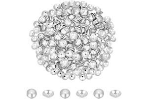 UNICRAFTALE 400 Pcs Stainless Steel Bead Caps 4mm - Spacer Ends, Bali Style Cone Half Round Flower Caps for Bracelet Necklace Earrings Jewelry Making Supplies