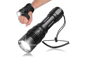 ULTRAFIRE Dive Light 3350 Lumens Diving Flashlight, IPX8 Waterproof Underwater Flashlight for Scuba Diving, Rechargeable Scuba Dive Lights, 3 Modes with Magnetic Rotary Switch, Wrist Holder, UF-DIV13S