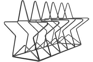 WEKAMOS Porte-documents noir en forme d'étoile pour disques vinyles et CD avec serre-livres résistant aux rayures