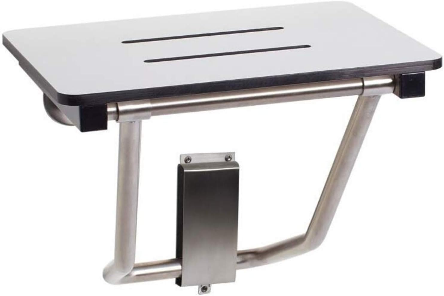 Seachrome Lift-Assist Shower Seat, Yoke-Style Bench, Wall Mount, 18" x 15", Solid White Phenolic: Home Improvement