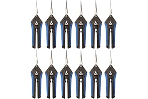 LDK 12Pack 6.7Inch Straight Blade Gardening Hand Pruner Garden Trimming Scissors