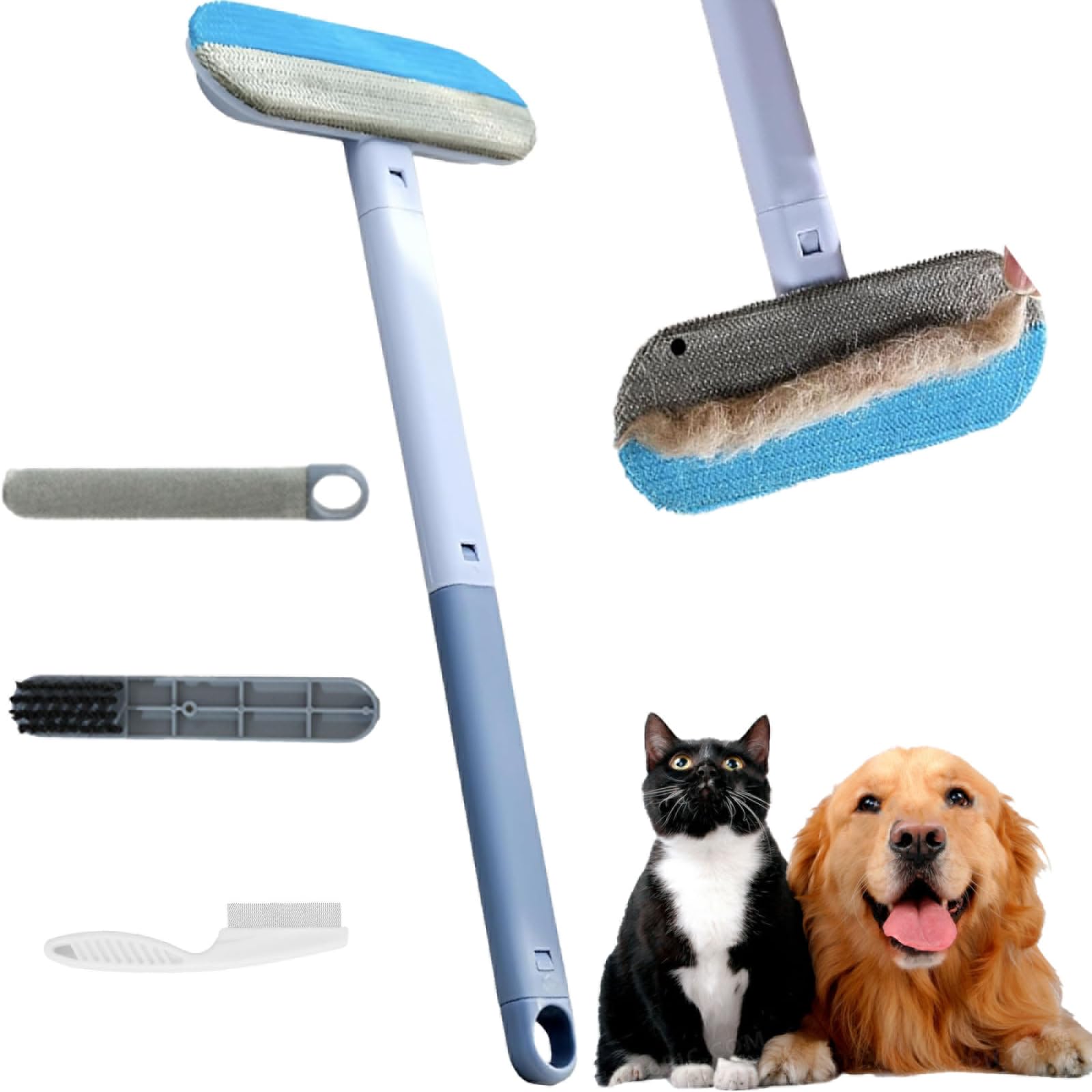 Photo 1 of 18cm Multi-Surface Pet Hair Remover for Car Seats & Furniture | Washable Adhesive Roller + Free Grooming Brush | Eco-Friendly Pet Hair Tool (Clothes/Carpet/Leather)?