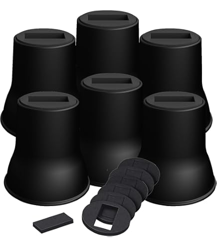 thumbnail image 2 of 6Pcs Bed Frame Feet,Bed Frame Feet For Replace Wheels,Risers For Bed Frame,Preve 2 of 14
