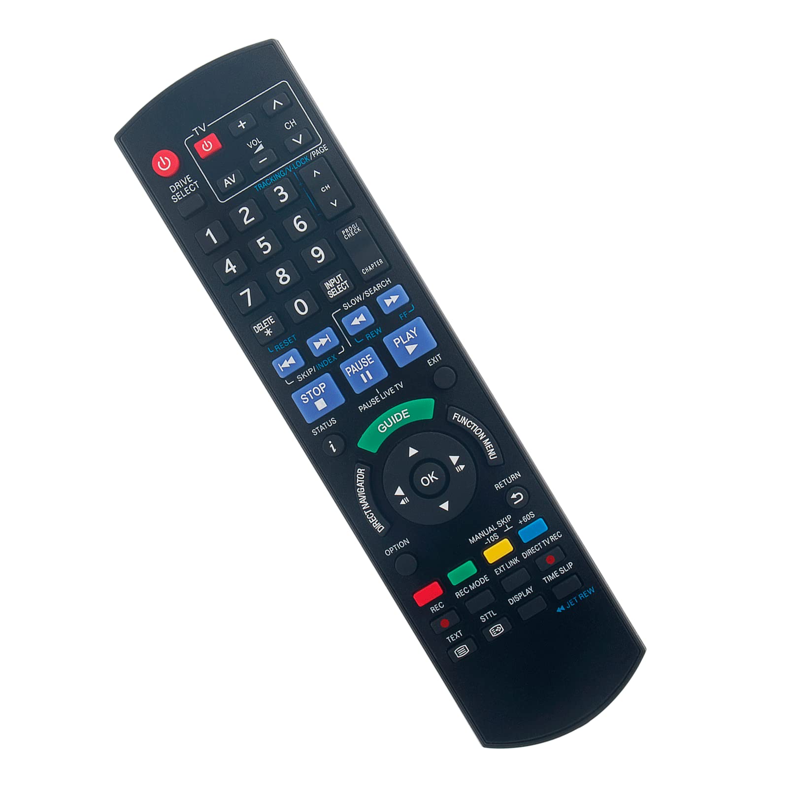 N2QAYB000469 Replacement Remote Control -VINABTY-Fit for Panasonic HDD DVD/DISC Blu-Ray Player DMR-EX99 DMREX99 DMR-EX99VEBK DMREX99VEBK DMR-XW350 DMR-EX98 DMR-EX83 DMR-EX83EBK