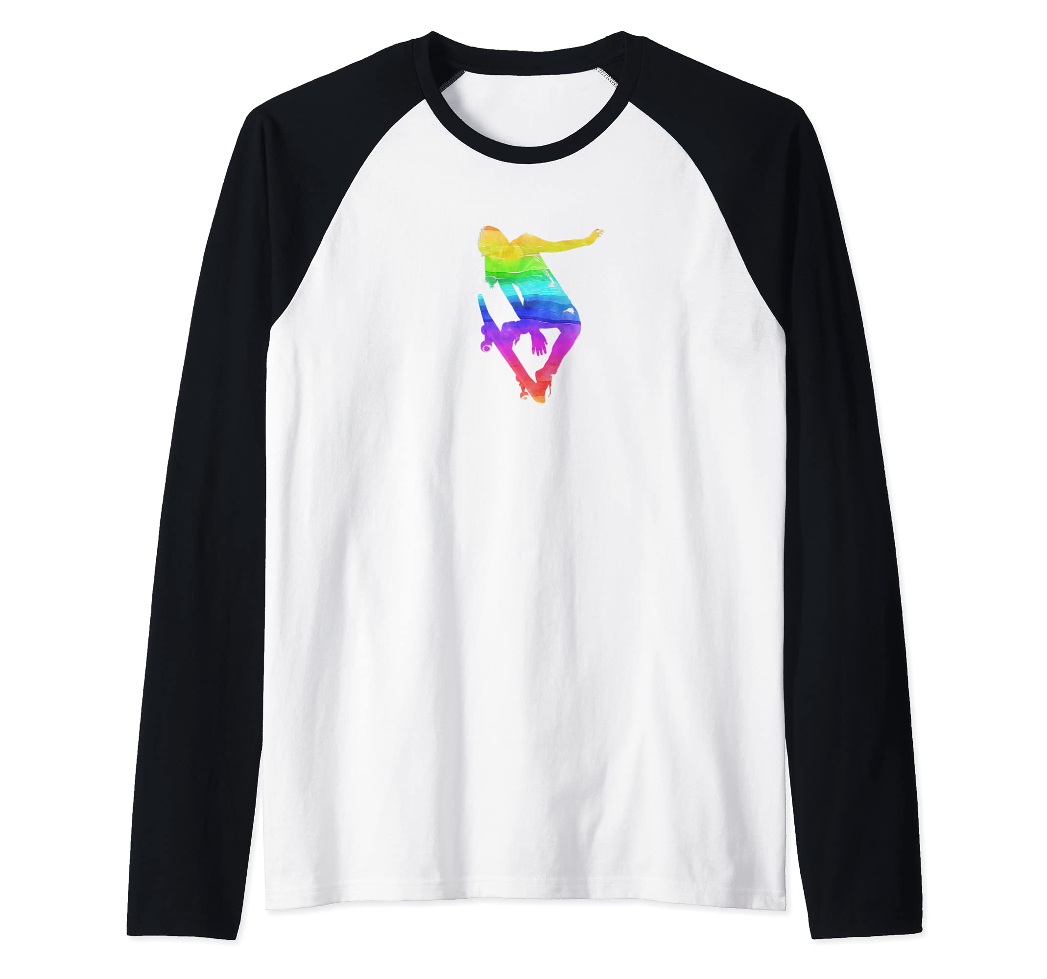 Skateboard Love Raglan Baseball Tee