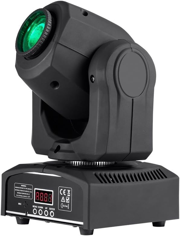 Monoprice SFL Stage Beam 30 Watt LED Moving Head Light and Gobos Plus Open - Set of 7 Colours
