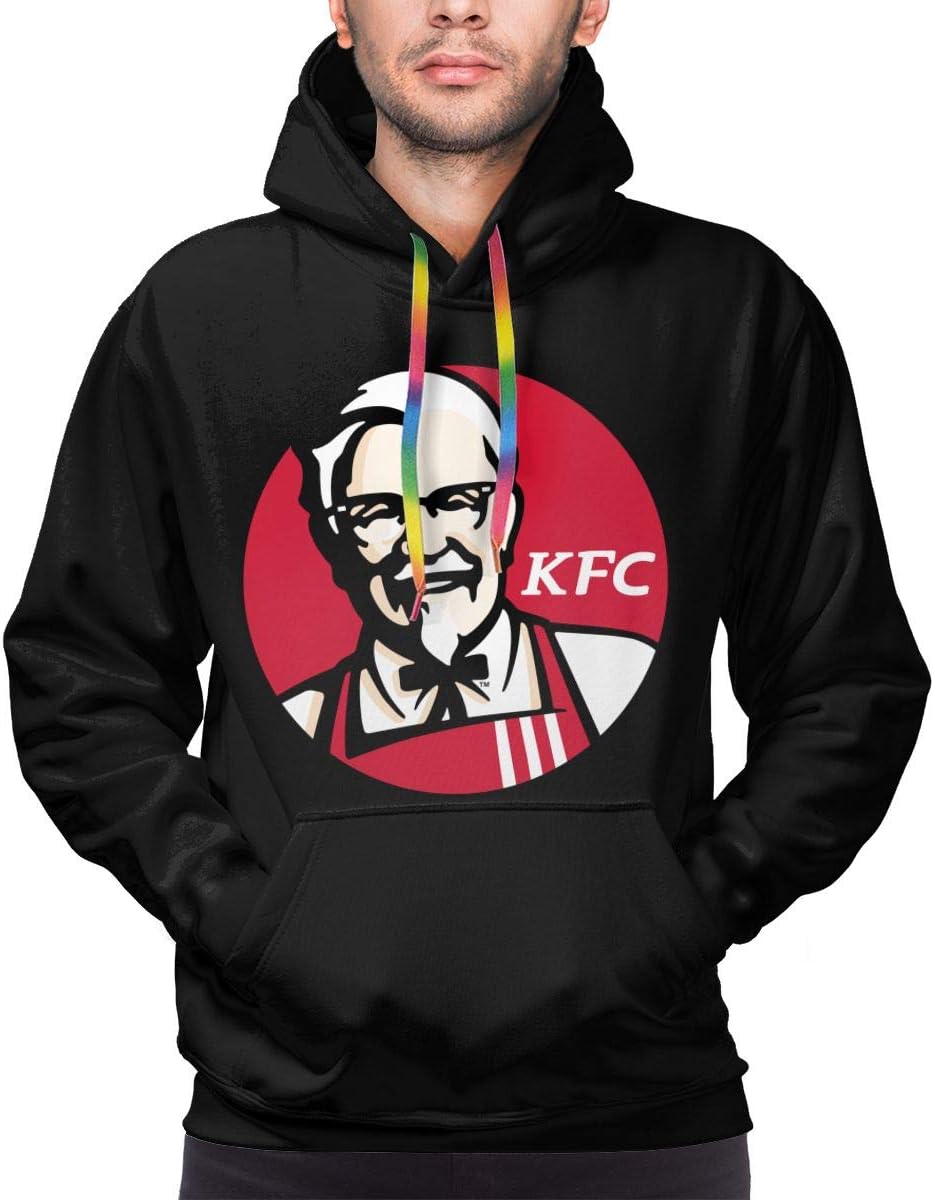 Lakssn Men's KFC Logo Logo Print Hoodie Sweatershirt Long Sleeve Pullover Hoodies for Men Clothes
