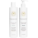 INNERSENSE Organic Beauty - Natural Hydrating Hairbath Shampoo + Cream Conditioner Duo | Non-Toxic, Cruelty-Free, Clean Haircare (10 fl oz each)