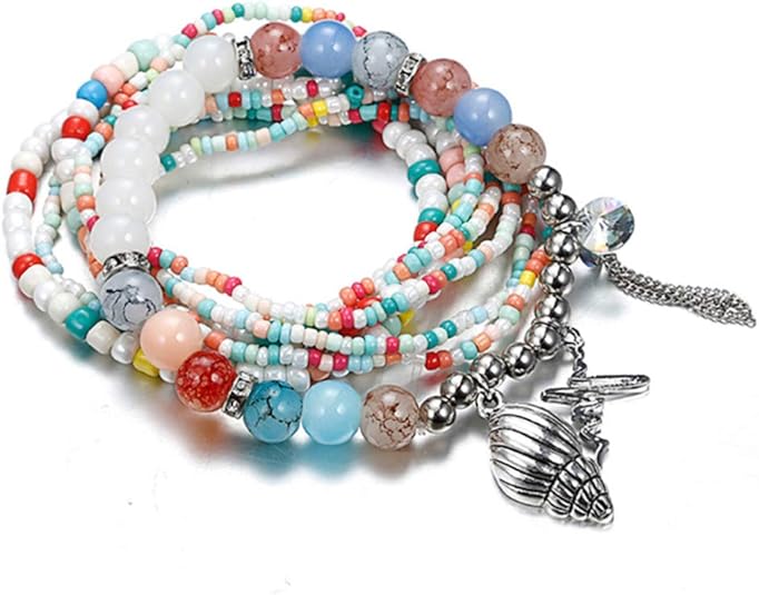 Amazon Hkun ブレスレット レディース ビーズ 編み込み 巻き 天然石 多層 ストレッチブレスレット 手首 足首 細い 美しい 法螺貝 ペンダント 海 誕生日 ジュエリー カラフル ブレスレット 通販 Amazon Hkun ブレスレット レディース ビーズ 編み込み 巻き 天然石 多層 ストレッチブレスレット 手首 足首 細い 美しい 法螺貝 ペンダント 海 誕生日 ジュエリー カラフル ブレスレット 通販