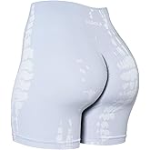 AUROLA Serpent Seamless Scrunch Workout Shorts for Women,Tummy Control Squat Proof Ribbed Thick Active Gym Short