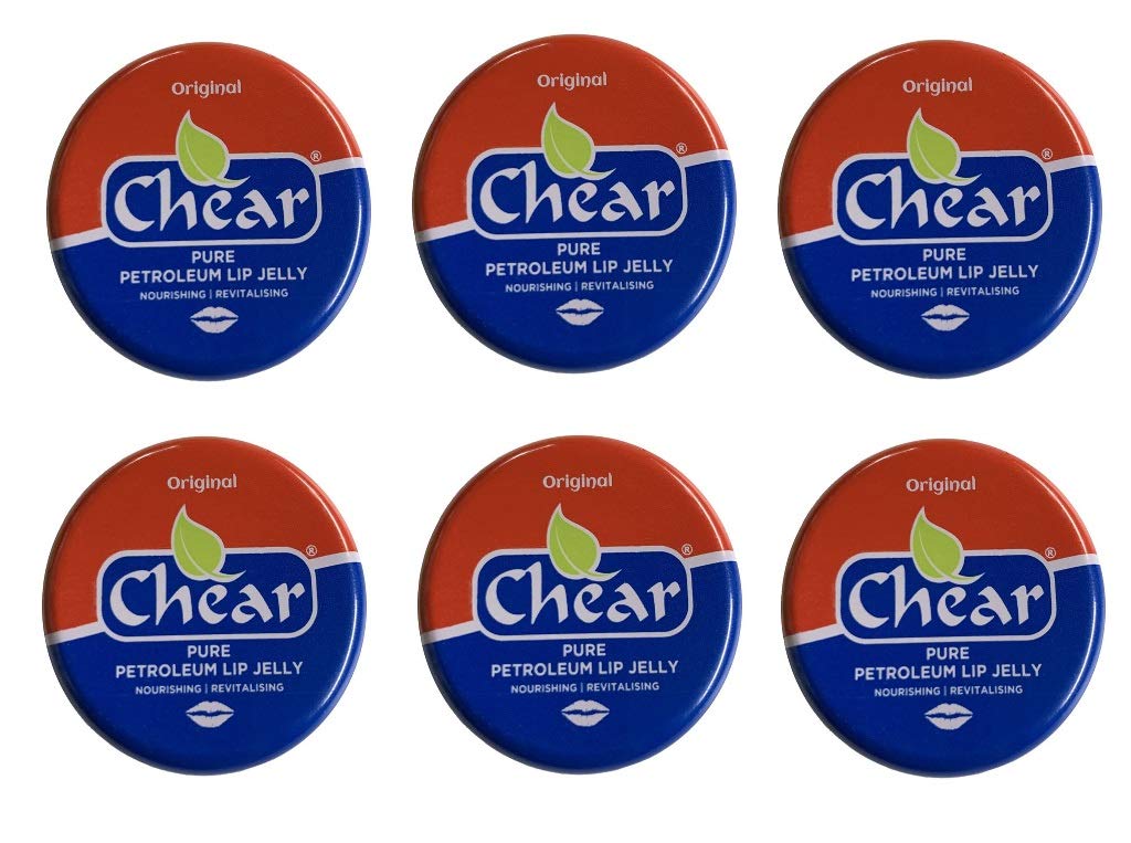 Chear Original Pure Petroleum Lip Jelly 20g (6 Pack) - Pocket Size - Multi Purpose