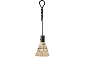 Minuteman International Rope Handle Single, Mini Brush Fireplace Tool, Mini 18-in, Black