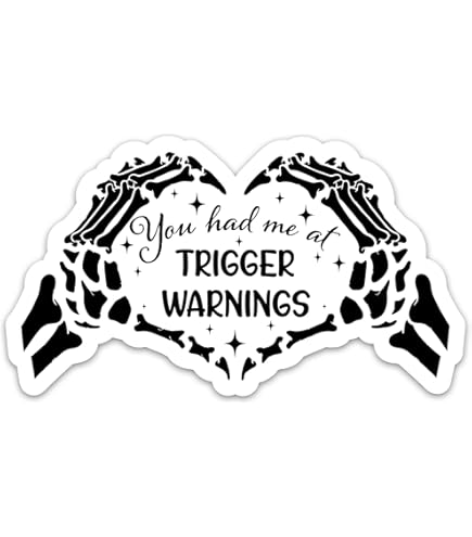 You Had Me At Trigger Warning Sticker Holographic Book Book Lover