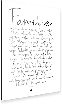 Amazon De Artboxone Alu Print 150x100 Cm Familie Ein Gedicht Von Kunstler Ohkimiko