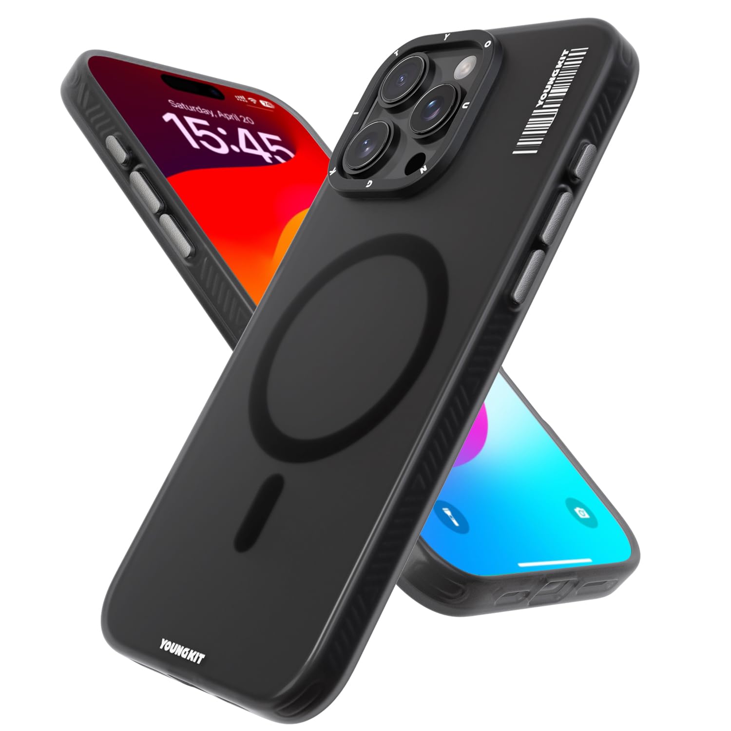 YOUNGKIT Case for Phone 16 Pro Max, Magsafe Compatible, Ultra Slim, Military Grade Shockproof Matte Cover with Magnetic Back for Phone 16 Pro Max, Black