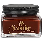 Saphir Medaille d'Or Pommadier Cream 75ml – Natural Cream Leather Shoe Polish, Leather Conditioner for Boots, Handbags