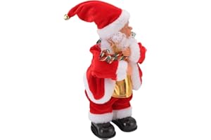 Mrisata Electric Musical Dancing Christmas Old Man Funny Interactive Hip Shaking Santa Doll with Music Festive Holiday Decora