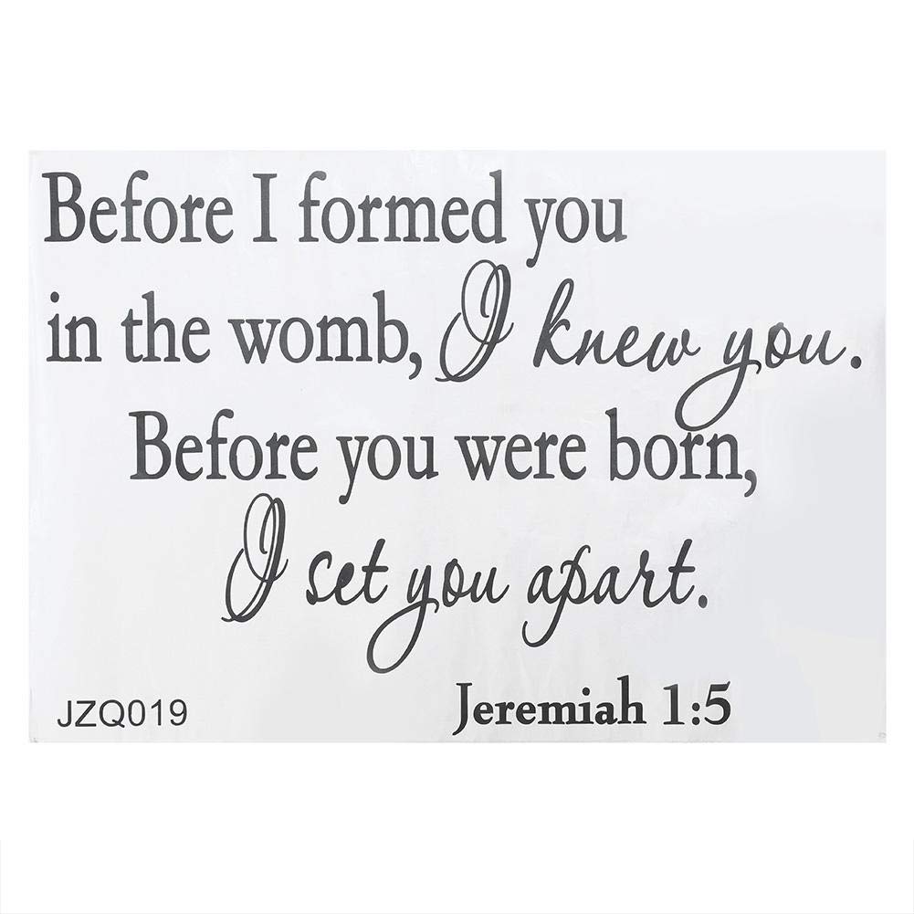 Fdit Waterproof Wall Sticker Bible Verse Wall Decals Christian Quote PVC Wall Art Stickers Religious Decoration for Home Office