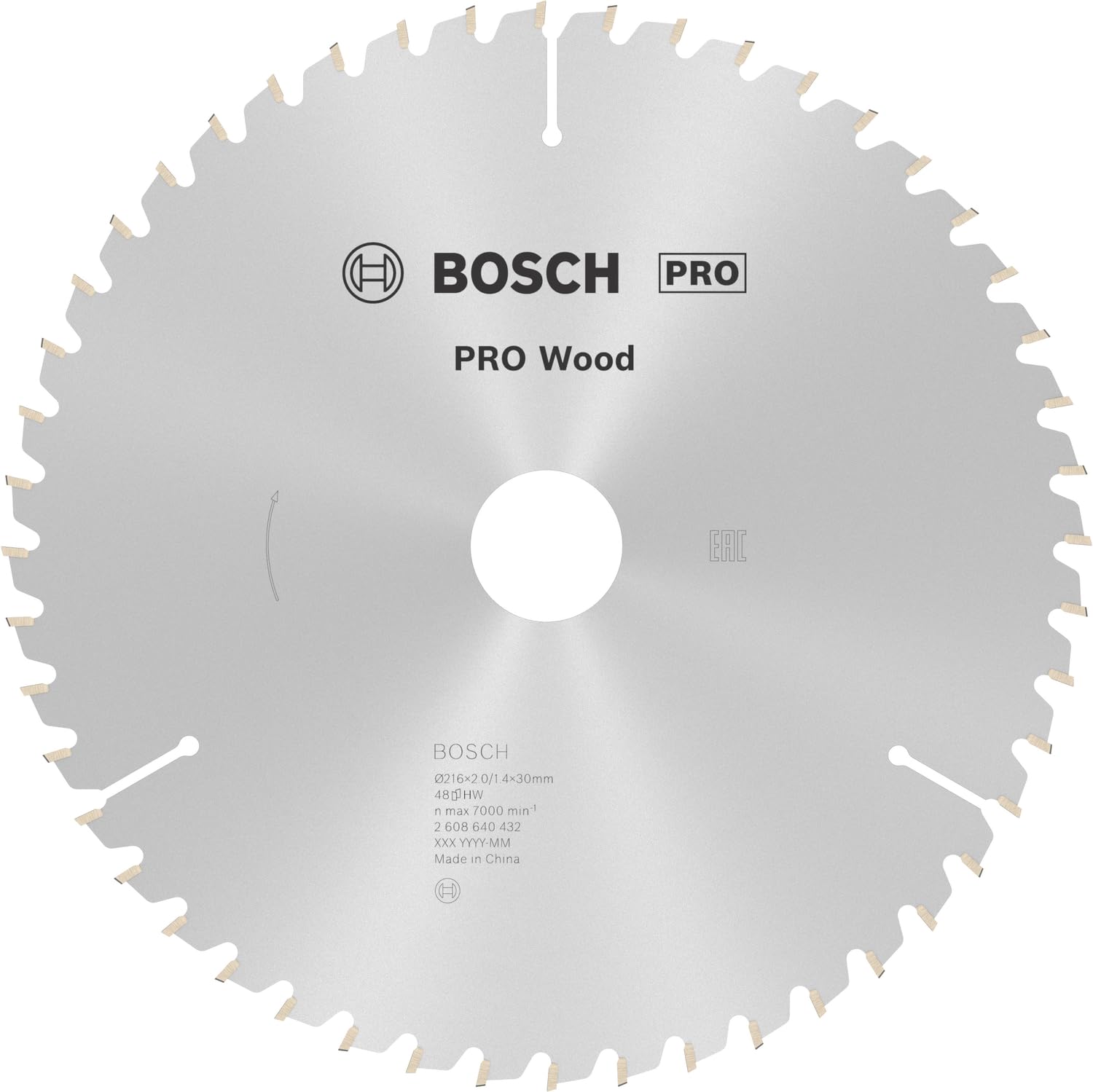 Bosch 1x PRO Wood Circular Saw Blade for Corded Mitre Saws (for Softwood, Hardwood, Ø mm, Professional Accessory Mitre Circular Saw)