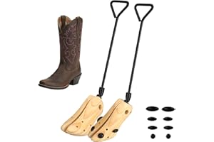 PESTOR Unisex Pair of Professional Boot Stretcher Widener Shoe Stretcher,Wooden Cowboy Boots Tree for Wide Feet Women Men