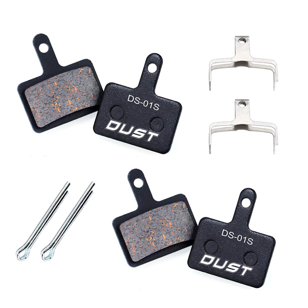 IKAAR Bike Brakes Pads 2 Pairs Bike Brake Pads B01S Brake Pads Semi-Metal Disc Brake Pad Copper Fiber Lining Brake Adjusting Tool