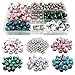 Fun-Weevz 160 Round Gemstone Beads for Jewelry Making, 8mm Natural Semiprecious Stone Bead for Chakra and Energy Healing