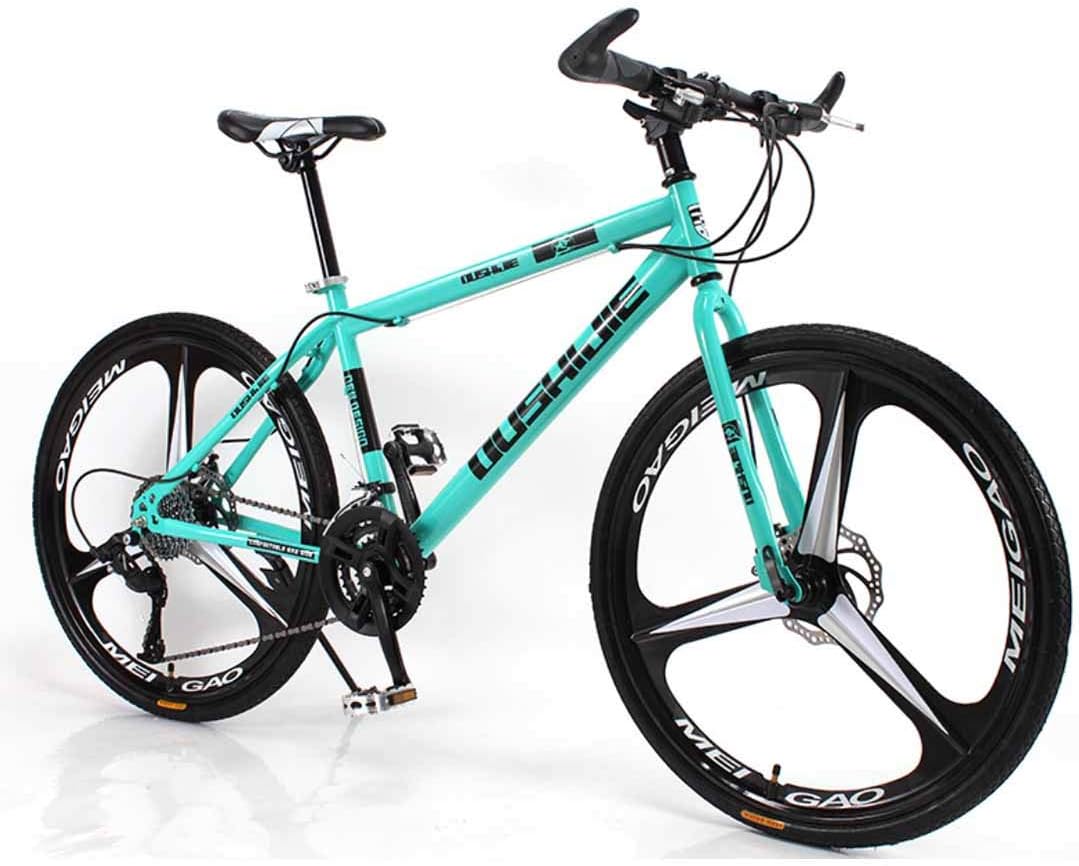 MUYU 21-Speeds (24-Speeds,27-Speeds,30-Speeds) Mountain Bike Outdoor Sports Cycling Bicycle Dual Disc Brake,Green,21speeds