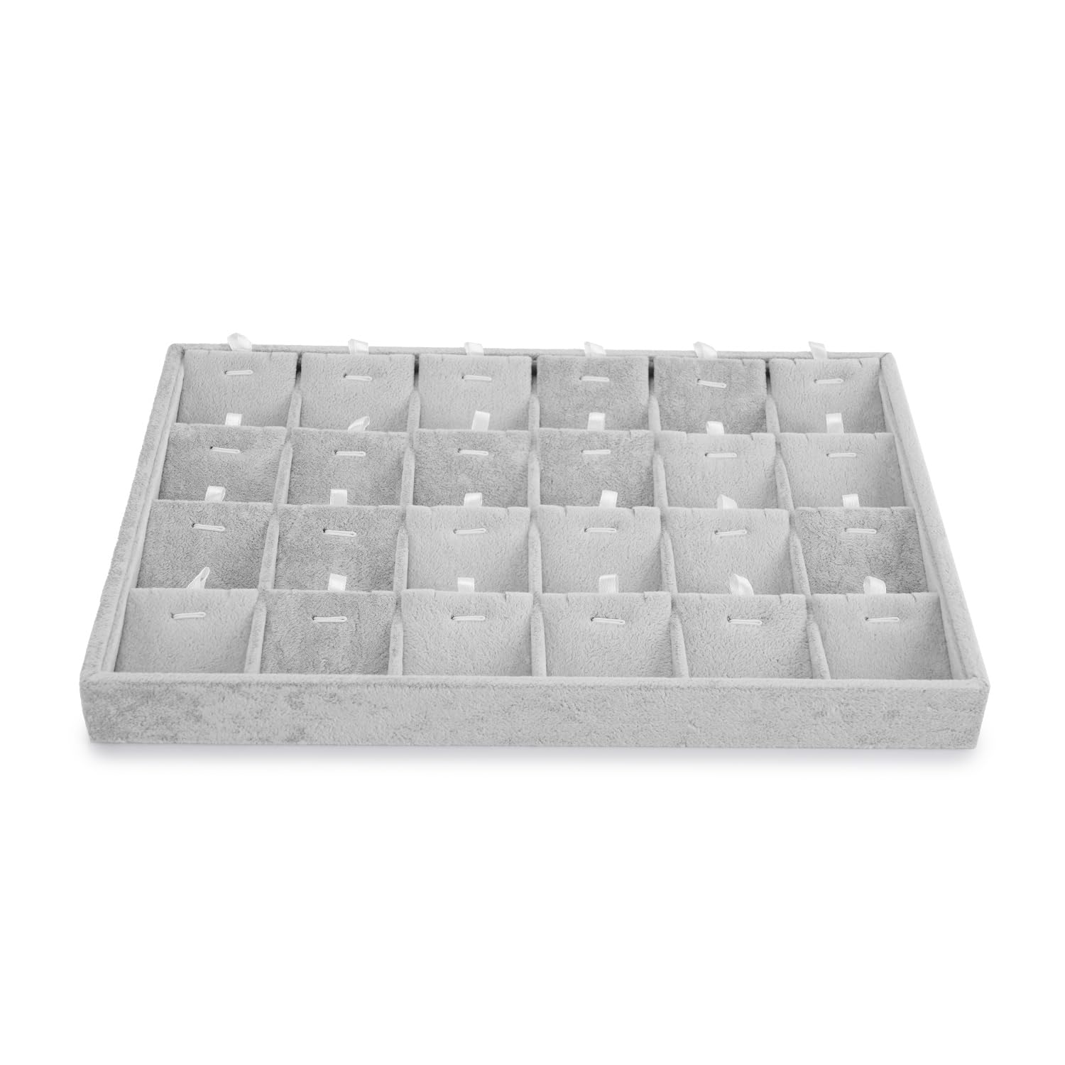 Oirlv Stackable Jewellery Tray Velvet Jewellery Organiser Necklace Storage Tray for Necklace Pendant Long Chain Organiser and Display