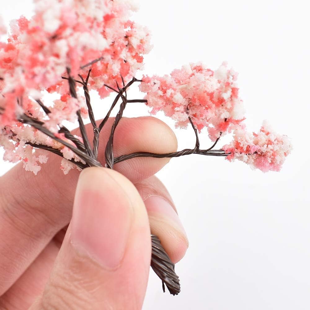 HUIANER Miniature Garden Tree Mini Model Trees Decor Mix Size Tree DIY Craft Garden Ornament (12 Pcs Mix Color) - Image 4