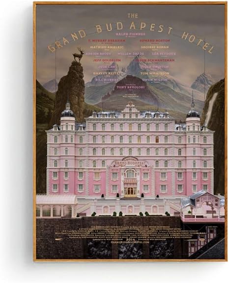 Amazon Com Unfix Grand Budapest Hotel Movie Poster And Print Wall Art Picture Canvas Painting Living Room Home Decor Prints On The Wall 24x32 Inch No Frame 1 Pcs Posters Prints