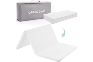 Lilian&Gema Pack and Play Mattress 38"x26"x1", Pack N Play Mattresses Pad for Play Pen and Playard, Premium Foam Playpen Mattress Topper with Washable Cover & Traveling Bag for Baby Toddler