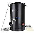 TOAUTO Wax Melter for Candle Making with Quick Pour Spout & Temp Control, Large 10Lbs Melted Wax Capacity for Candle Business, Fast & Easy Clean (Stirring Spoon + Cotton Wick)