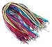 yueton 50pcs Colorful DIY Jewelry Making Voile String Ribbon Organza Strings Lobster Clasp Necklace Chain Cords