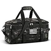 ETRONIK Gym Bags for Men, Tactical Duffle Bag Backpack with Shoe Compartment, 3 in 1 Carry on Bag Travel Backpack with Wet Pocket, Weekender Overnight Range Bag for Workout Football Gym, Camouflage
