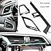 x xotic tech Carbon Fiber ABS Car Interior Front Side and Console Air Outlet Vent Frame Trim Cover Sticker for Honda 10th Gen Civic 2016 2017 2018 2019 2020 2021
