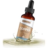 Thrival Labs Ionic Copper Drops 30 PPM (4oz Dropper) &ndash; Premium Bioavailable Liquid Copper Supplement for General Wellness &amp; Trace Mineral Support &ndash; Amber Glass Bottle