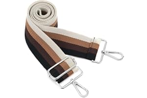 ZOOEASS Silvery Buckles Wide Shoulder Strap Adjustable Replacement Belt Crossbody Canvas Bag Handbag