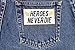 Heroes Never Die Angel Wings Embroidered Iron On Applique Patch - White, Nonmetallic Champagne Gold, Dark Gray, 4