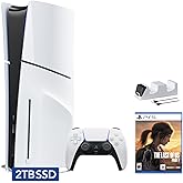 PlayStation 5 Slim Disc 2TB SSD Edition Bundle with The Last of Us Part I and Controller Charger - PS5 with Upgraded 2TB Ultra Fast SSD, White [video game] [video game] [video game] [video game]