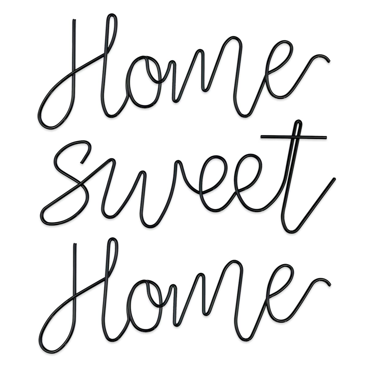 Home Sweet Home Sign-3D Word Art Home Sweet Home Wall Decor-Metal Home Sweet Home Decor for Home Living Room Bedroom Kitchen, Black