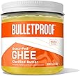 Grass Fed Ghee, 13.5 Oz, Bulletproof 100% Grass Fed, Pasture Raised Clarified Butter Fat, Keto, Paleo, Lactose Free, Casein Free, Non-GMO